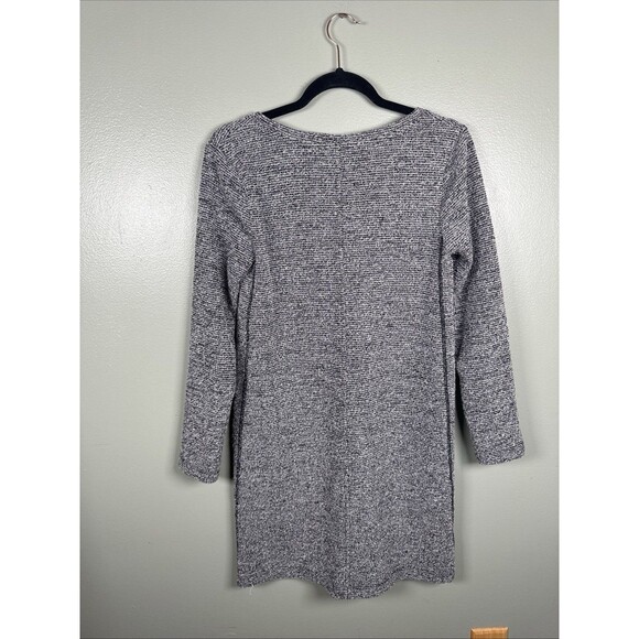 Lou & Grey Long Sleeve V Neck‎ Textured Pullover Dress Pockets Size XS Oversized - Picture 2 of 7